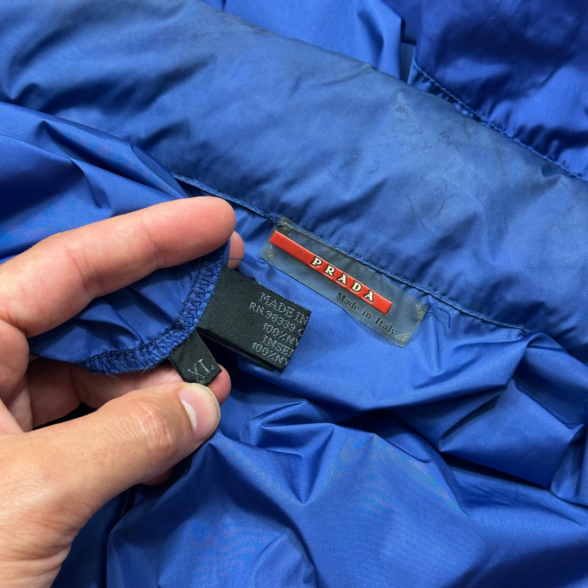 Prada Sport SS00 Nylon Technical Light Bomber Jacket - XL (L) | Blue