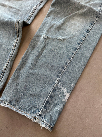 1997 Levis 550 Orange Tab Repaired Jeans - 34 x 32 | W34, Multicoloured