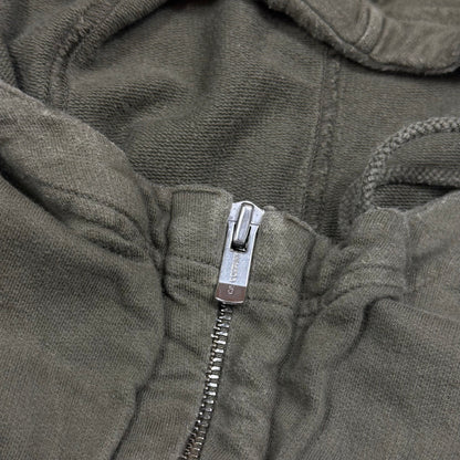 CP Company SS07 Piped Logo 1/4 Zip Convertible Collared Hoodie - M/L