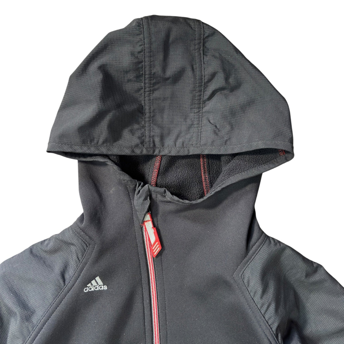 Adidas 2004 Asymmetrical Zip Two Tone Climawarm Hoodie M | Medium, Black