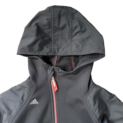 Adidas 2004 Asymmetrical Zip Two Tone Climawarm Hoodie M | Medium, Black