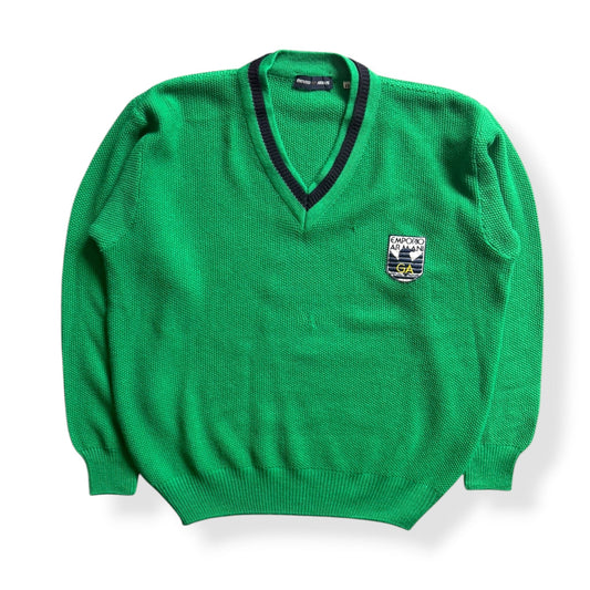 1980's Emporio Armani Knitted V-Neck Jumper (S) | Default Title, Red