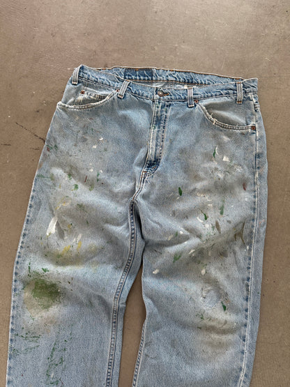 1997 Levi's 505 Painted Jeans - 38 x 29 | Default Title, Red