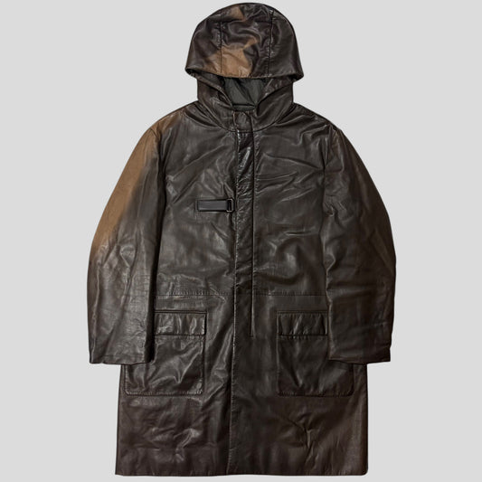 Prada Milano 1999 Runway Strap Detail Sunfade Trench Coat - IT54 | Default Title, Brown