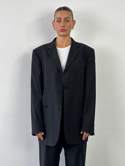 Versace Classic Stripe Pure Wool Single Breasted Suit 44R/W32