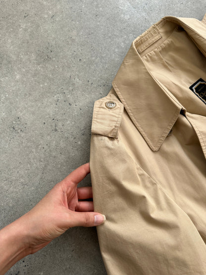 Christian Dior Paris Cotton Double Breasted Trench Coat - L