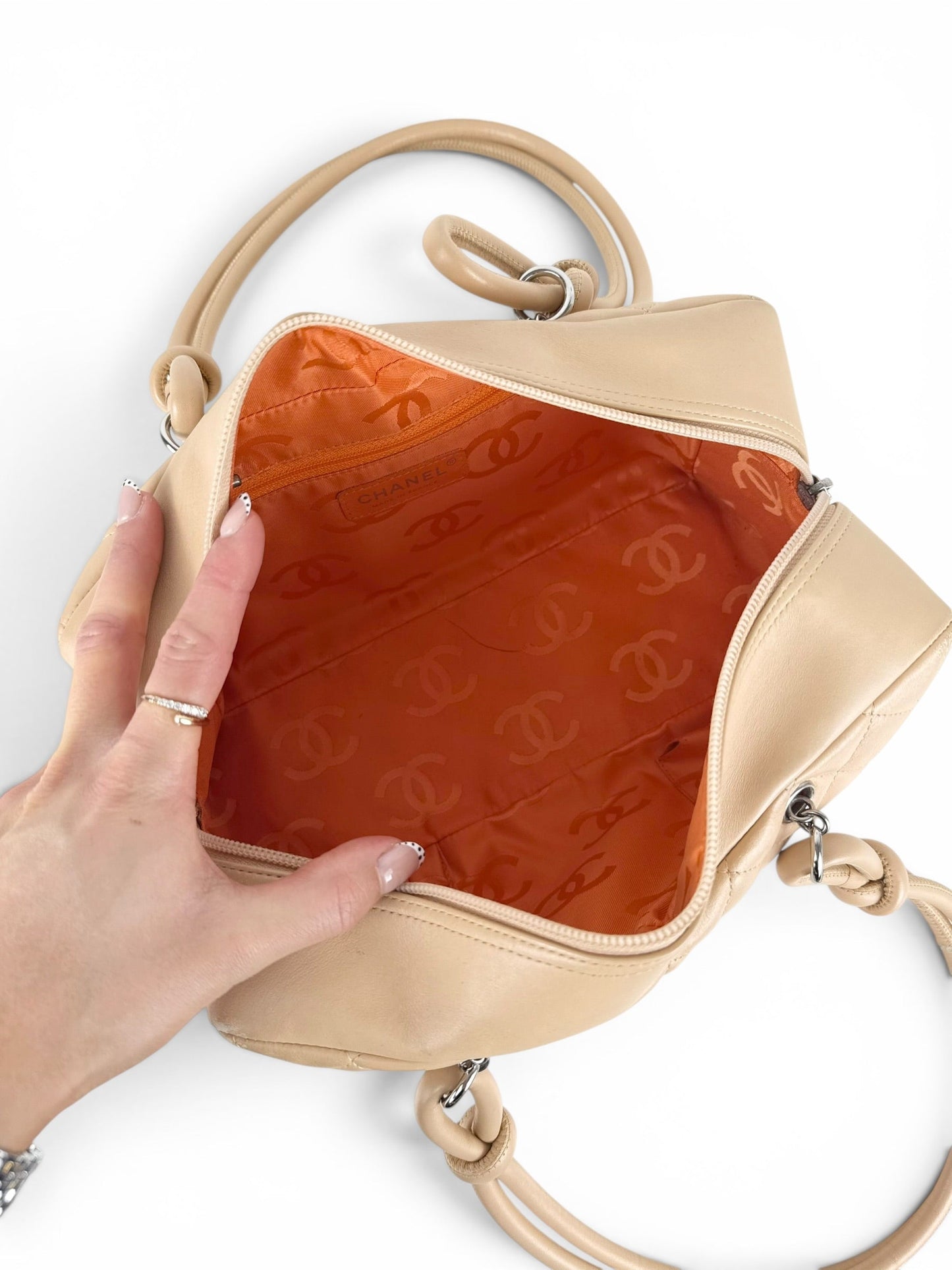 2005 Chanel Cambon Leather Bowling Handbag | O/S, Multicoloured