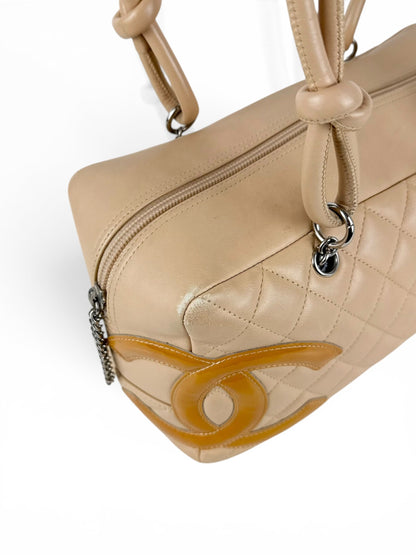 2005 Chanel Cambon Leather Bowling Handbag | O/S, Multicoloured