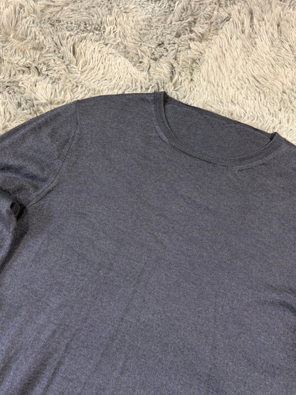 Prada 2015 Blue Marl Lightweight Cotton Knit - S | O/S, Blue
