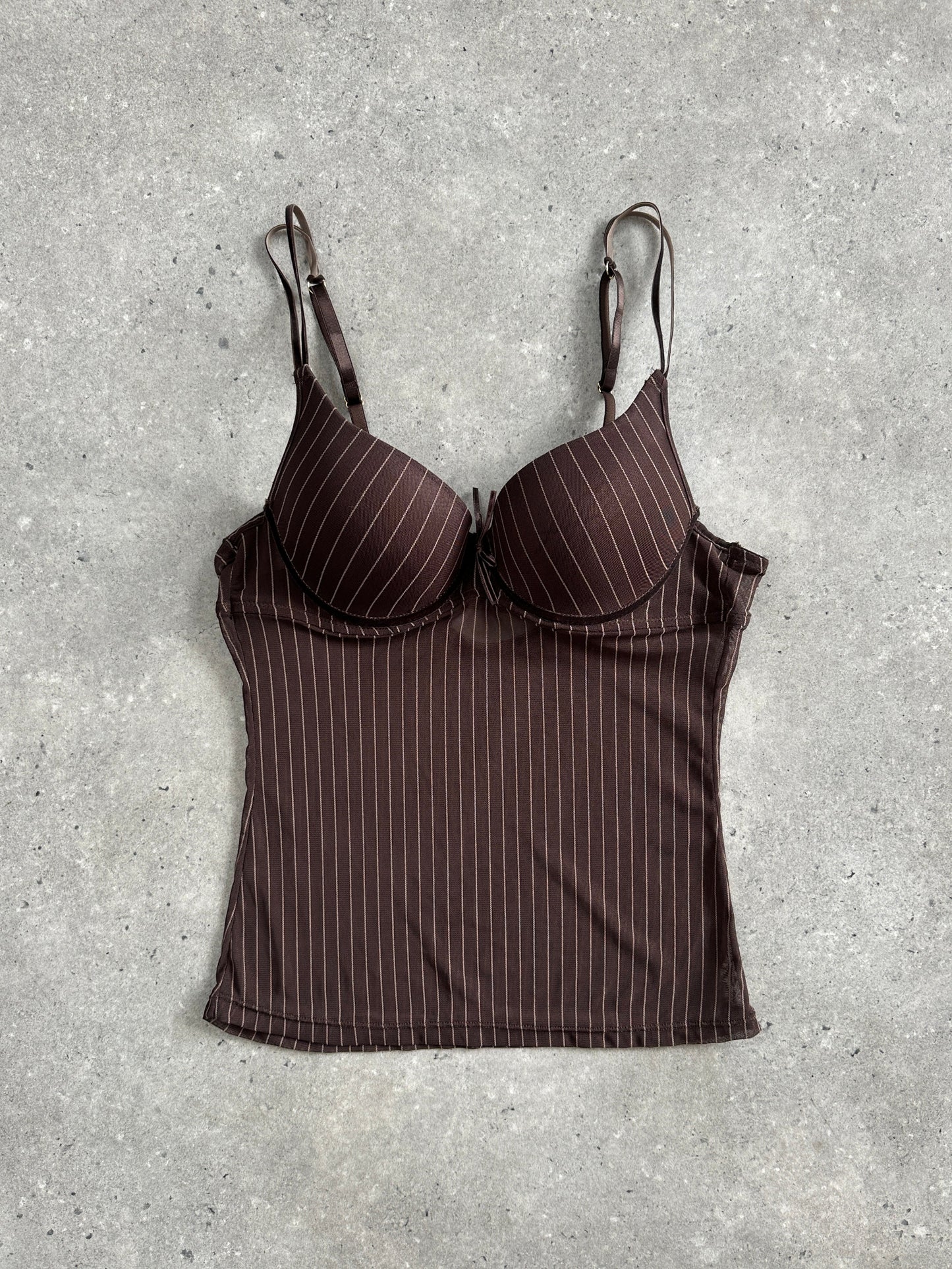 Vintage 2000s Sheer Stripe Top - M