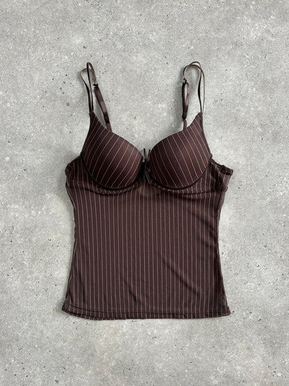 Vintage 2000s Sheer Stripe Top - M