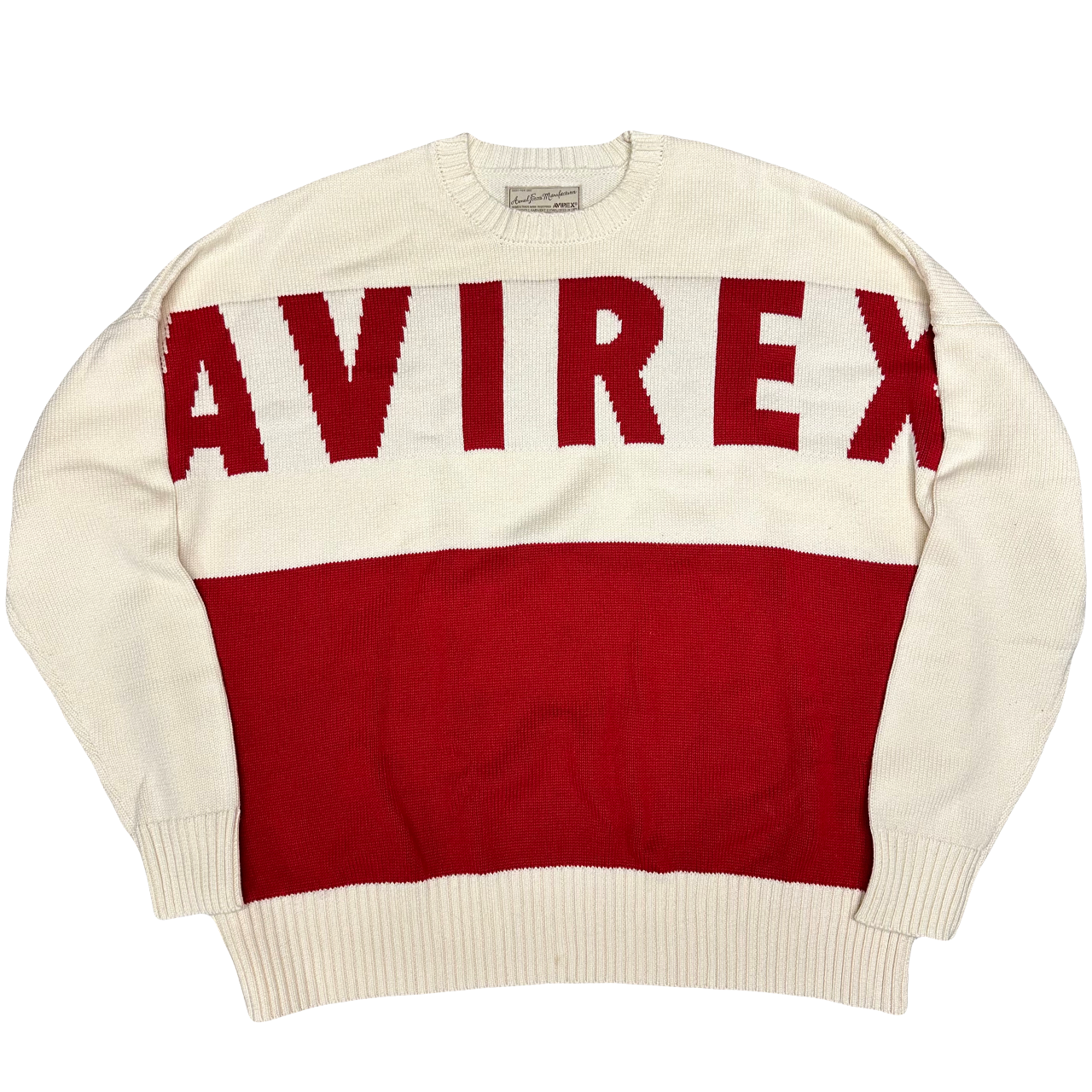 Avirex Spellout Knitted Sweatshirt ( L )