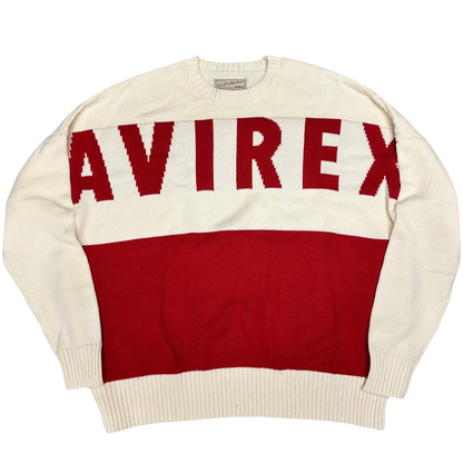 Avirex Spellout Knitted Sweatshirt ( L )