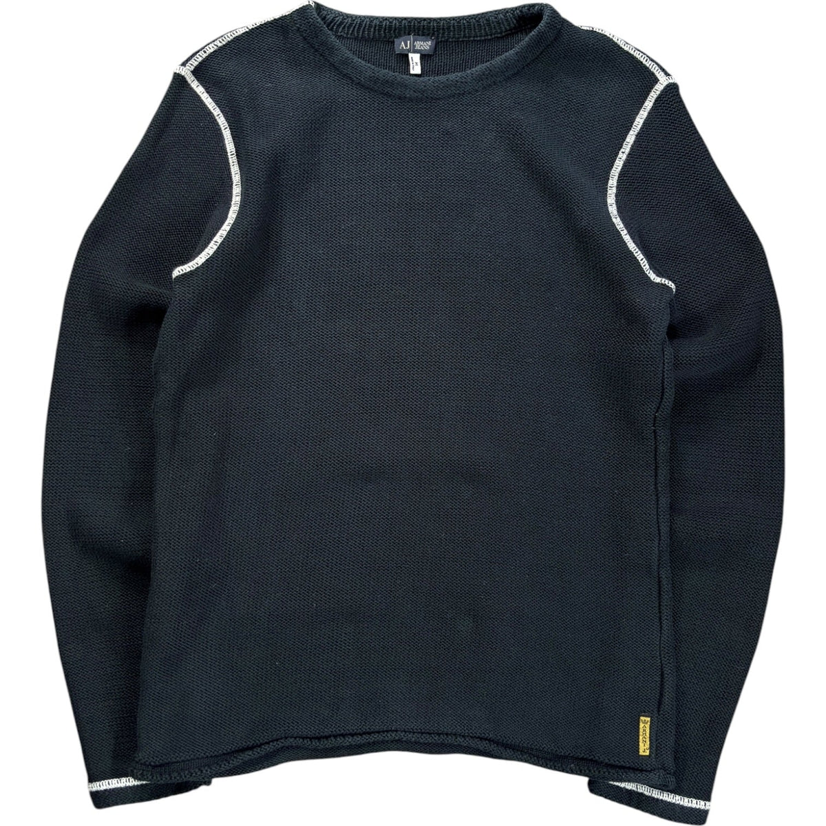 Armani Jeans 00’s Heavyweight Cotton Knit M | Medium, Black
