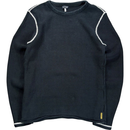 Armani Jeans 00’s Heavyweight Cotton Knit M | Medium, Black