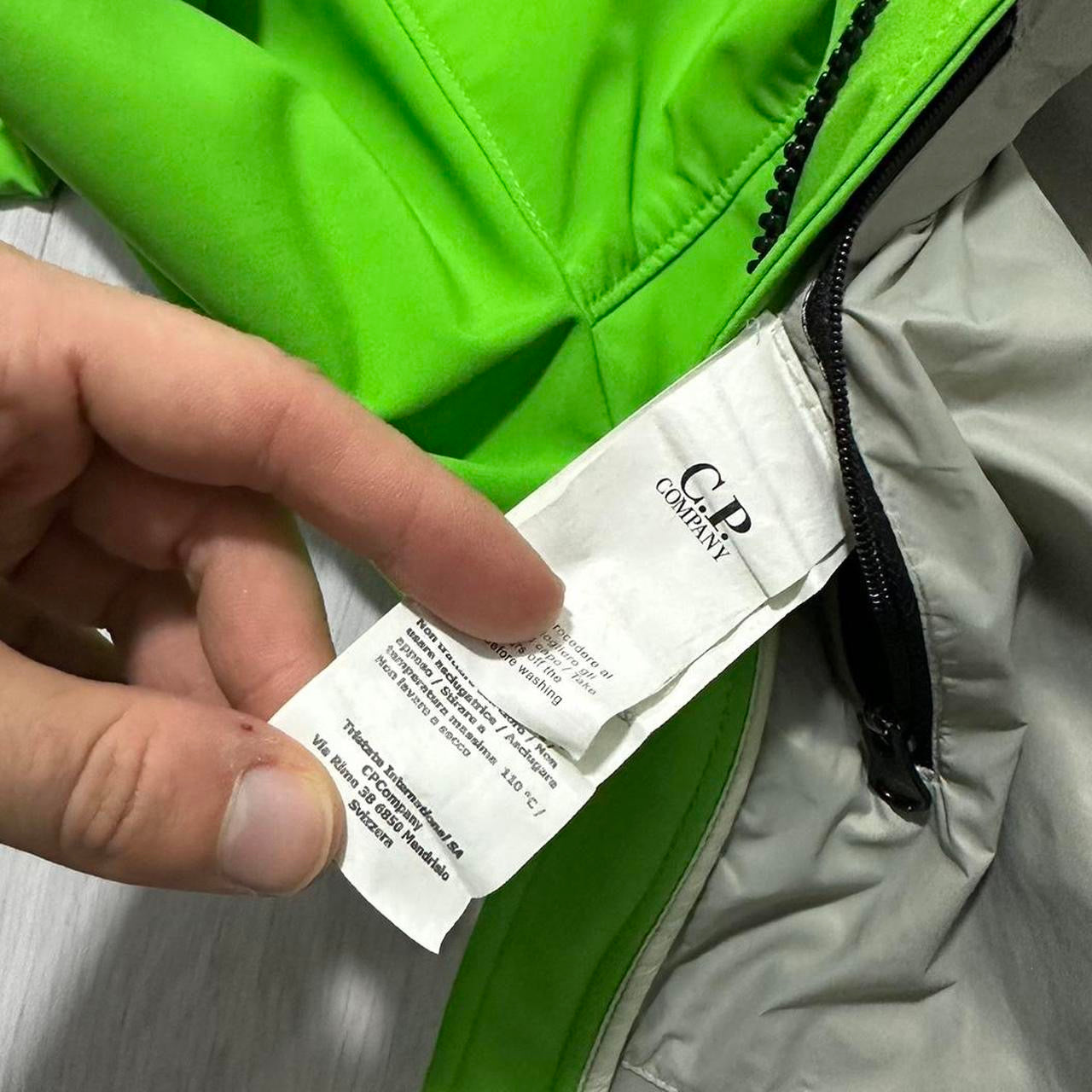 Cp Company Green Soft Shell Goggle Jacket