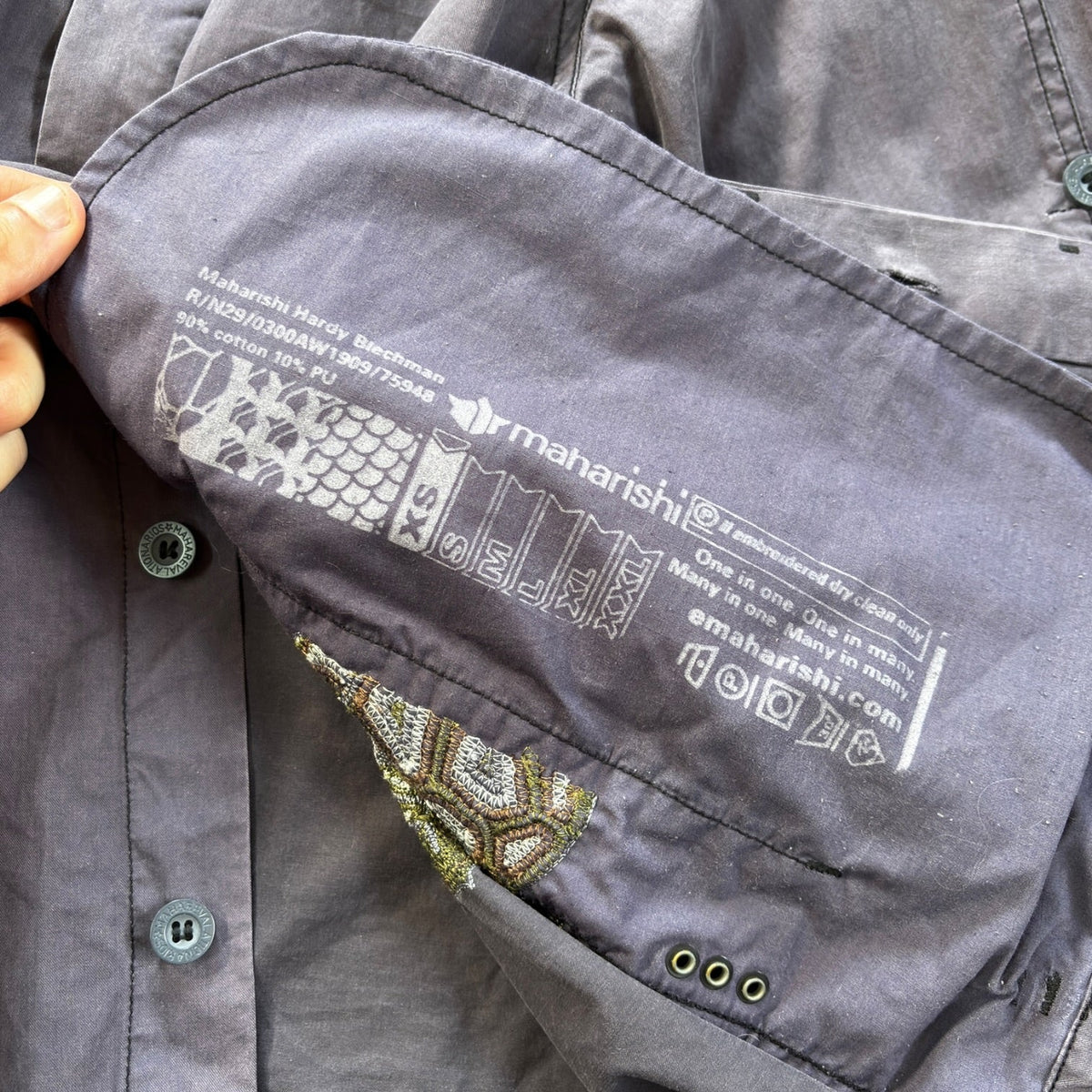 Maharishi 00’s Lightweight Embroidered Turtle Jacket XS | XS, Purple