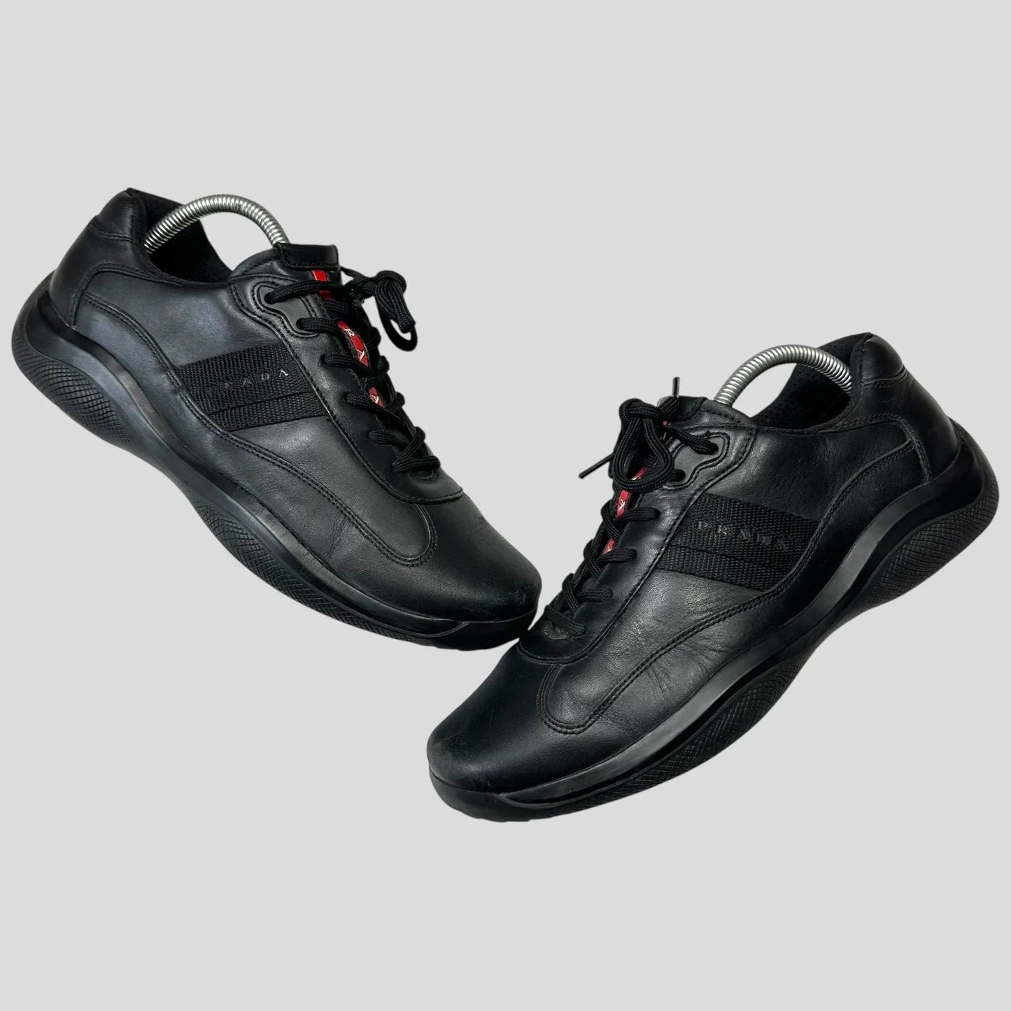 Prada 2007 Cups Carbon Logo Triple Black - UK8