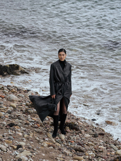 Prada 2000s Square Toe Suede Heeled Knee Boots - UK 7.5 / EU 40.5