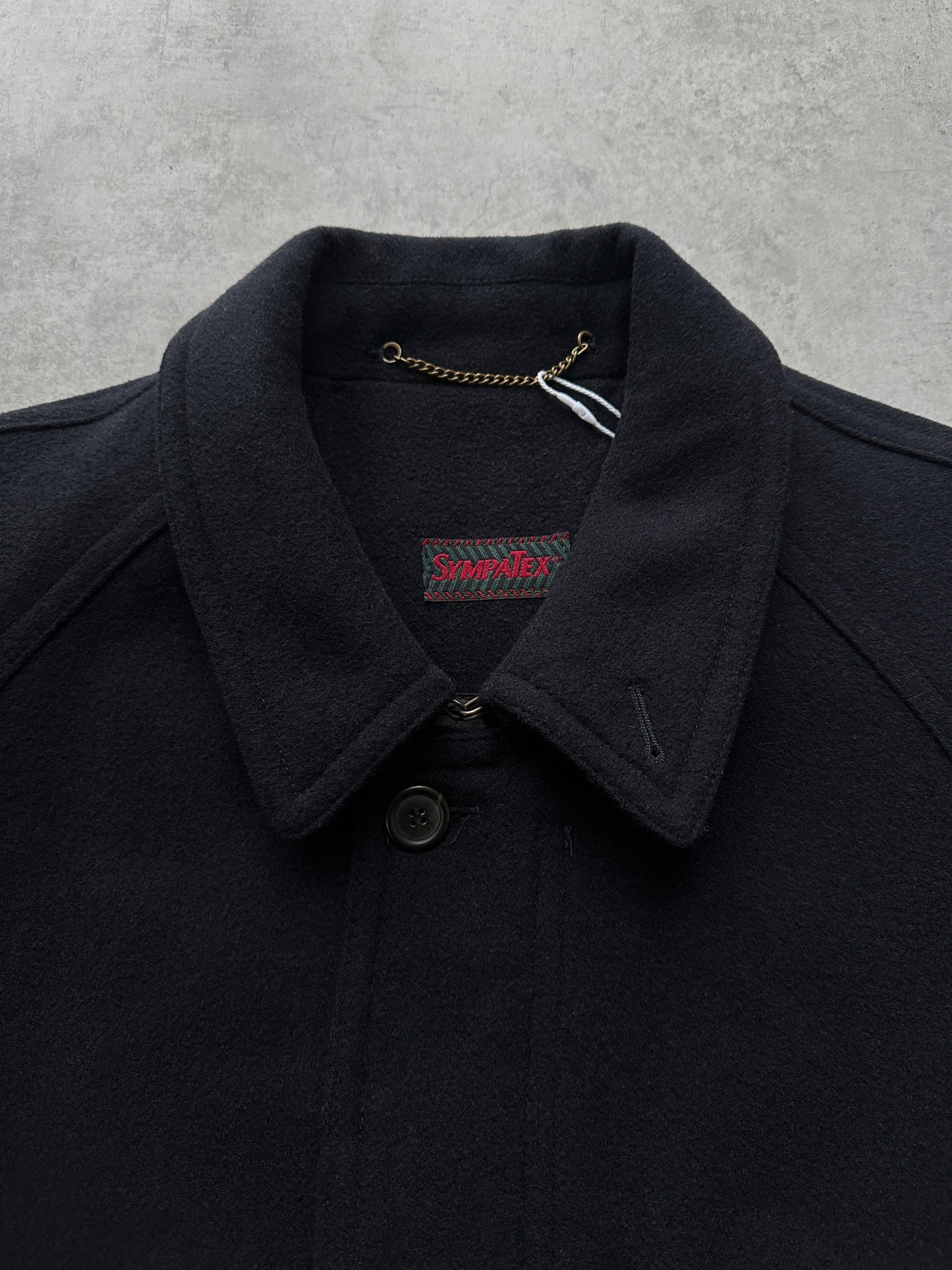 Vintage 1980s Wool Concealed Placket Belted Coat - XXL