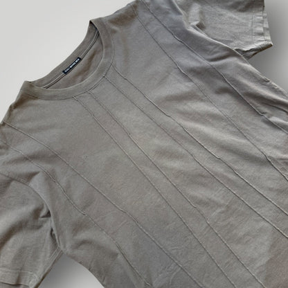 2000's Issey Miyake Men Verticle Seam T-Shirt M/L | O/S, Brown