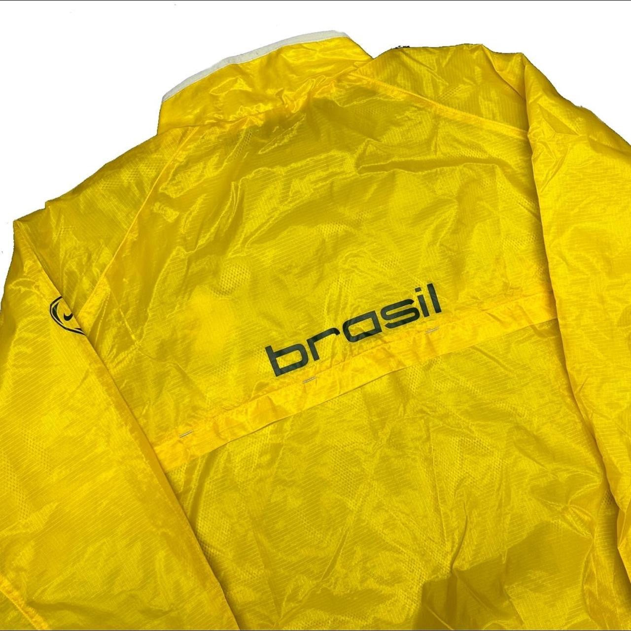 Nike Brazil 2002 Nylon Pullover Tracksuit Top In Yellow (S)