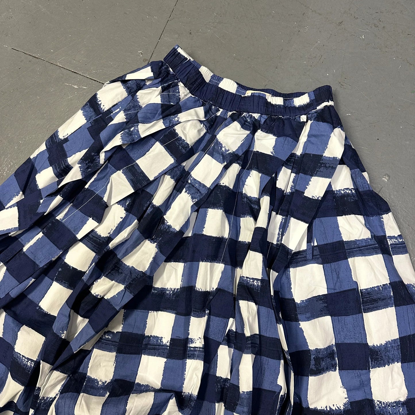 Uniqlo X Marni Checkered Skirt In Blue ( L )