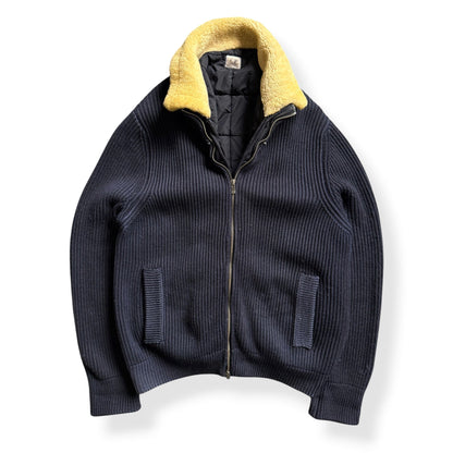 FW2006 CP Company 2in1 Knitted Jumper (L) | Large, Navy