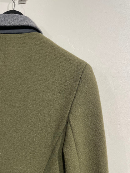 Miu Miu Khaki Grey 90s/00s Wool Jacket | Large, Multicoloured