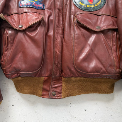 1960s schott hells angels leather souvenir flight jacket | O/S, Brown
