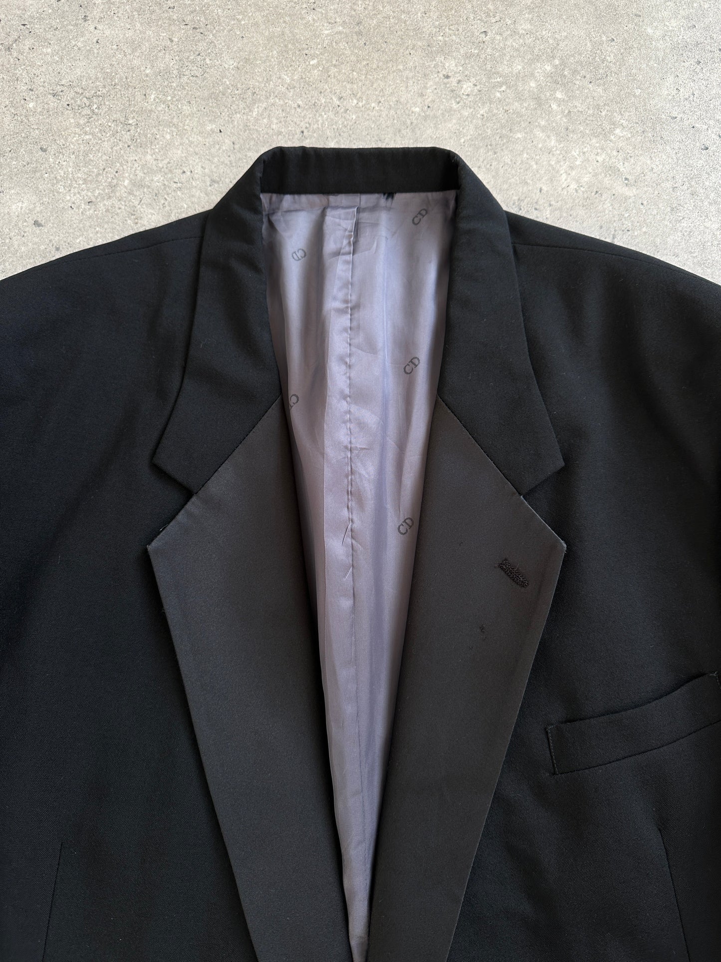 Christian Dior Le Connaisseur 1990s Tuxedo Wool Blazer - 52R/XXL