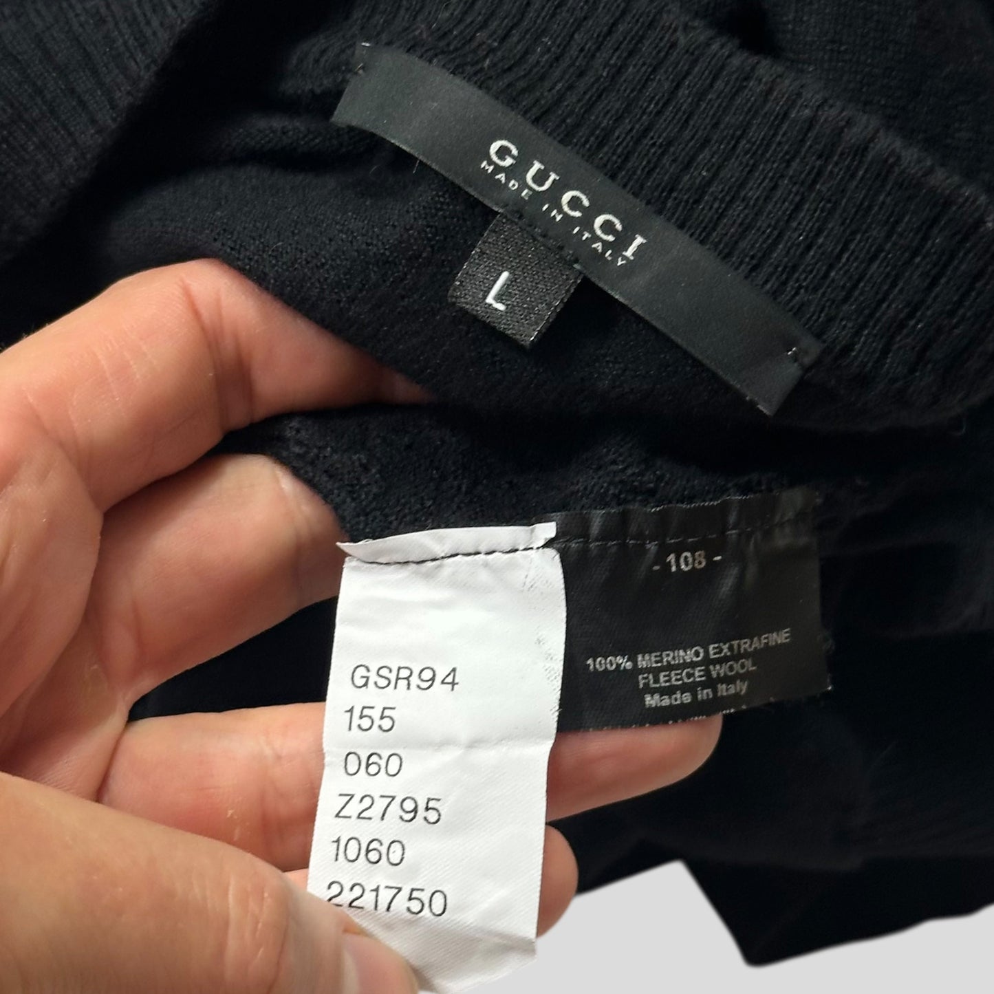 Gucci by Tom Ford 2003 Merino Extrafine Wool Soft Textured Cardigan - S/M