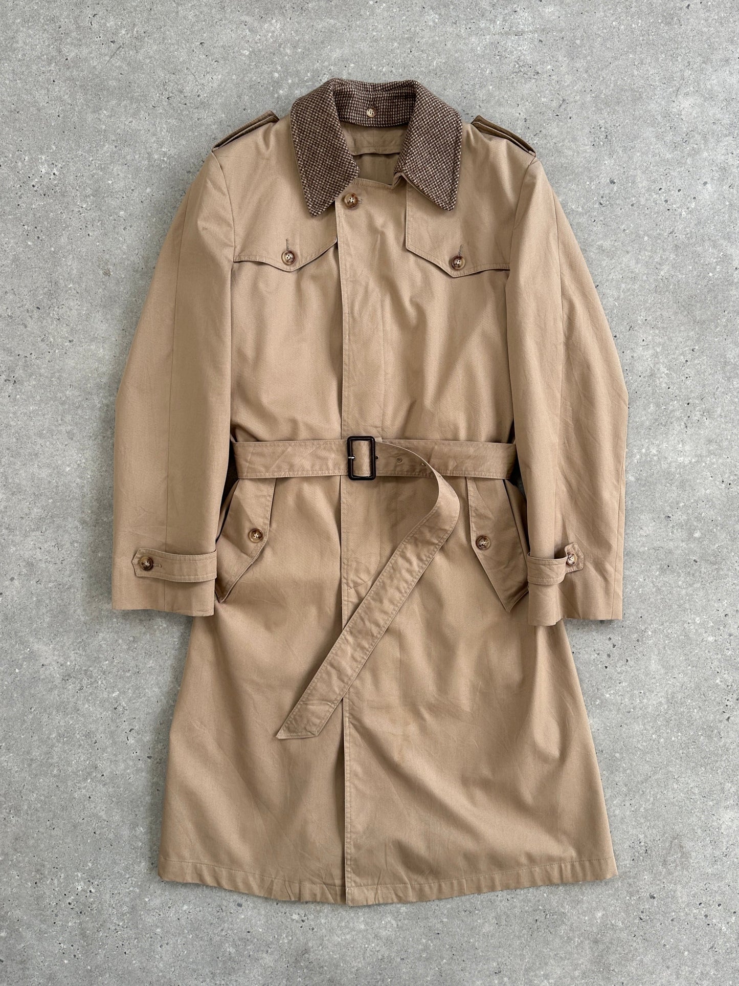 Christian Dior Monsieur Cotton Single Breasted Belted Trench Coat - M