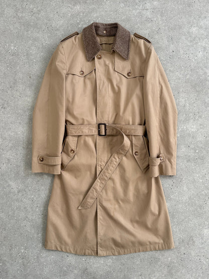 Christian Dior Monsieur Cotton Single Breasted Belted Trench Coat - M