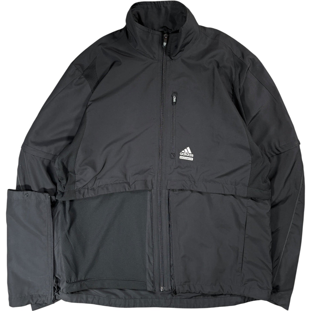 Adidas 2007 Tech Fit Convertible Mesh Jacket L | Large, Black