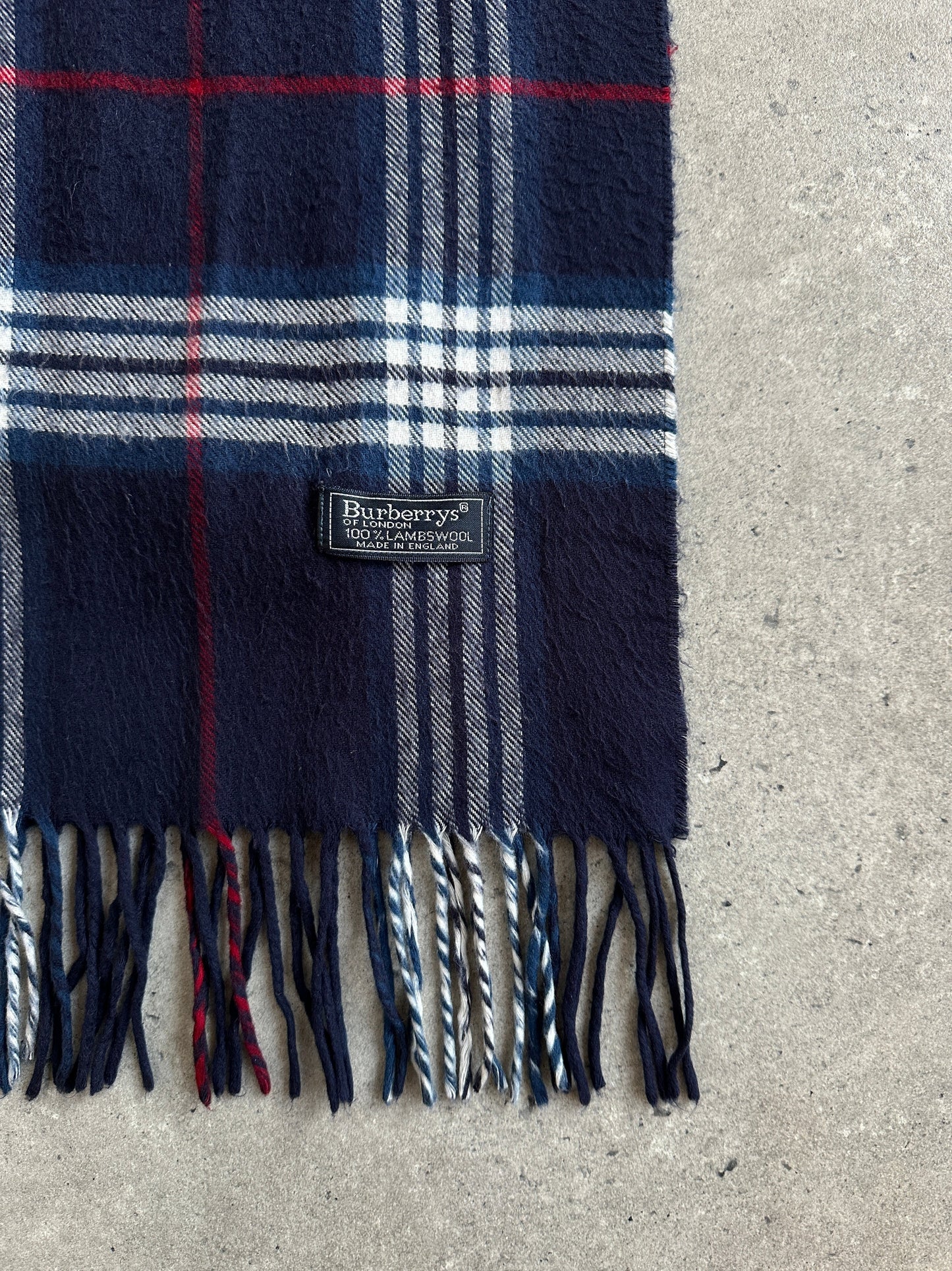 Burberry 1990s Pure Lambswool Check Scarf