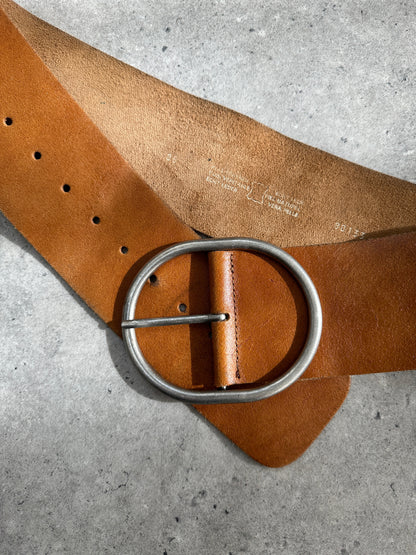 Italian Vintage 1990s Chunky Leather Belt - W28-32