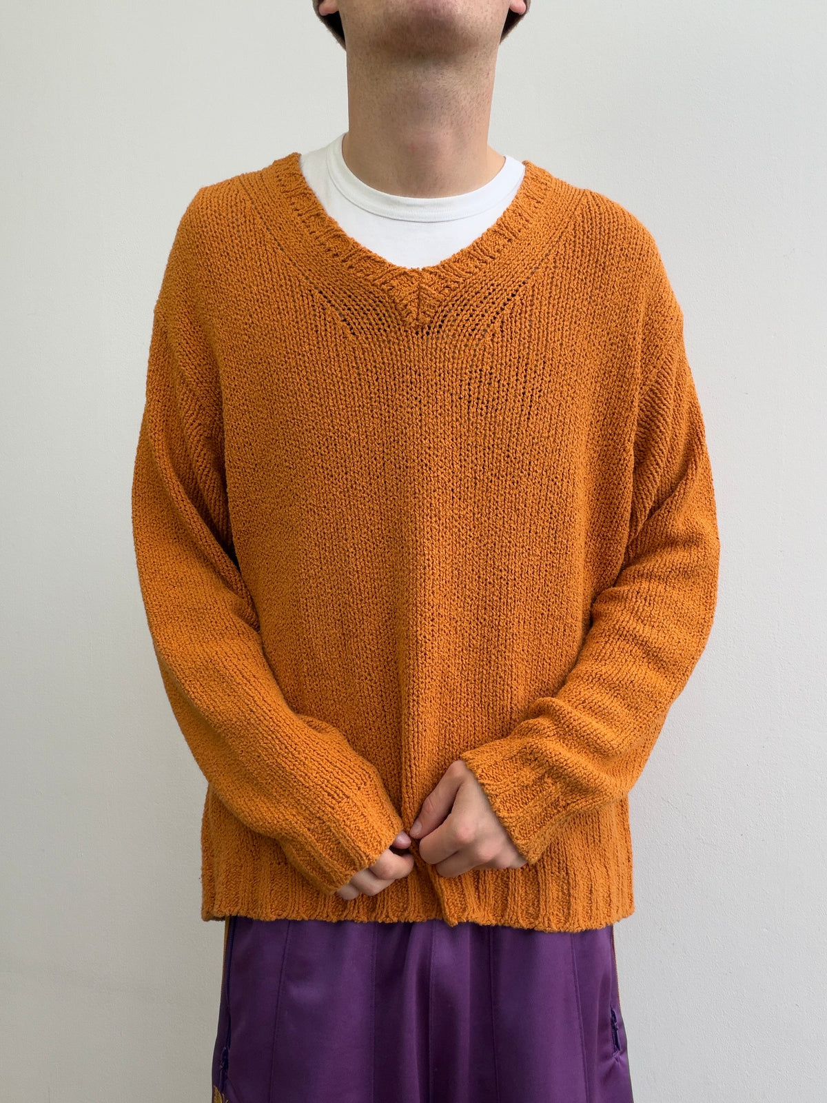 C.P. Company SS96 Scoop Neck Knit Jumper | Large, Orange