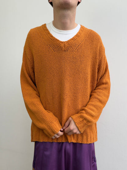 C.P. Company SS96 Scoop Neck Knit Jumper | Large, Orange