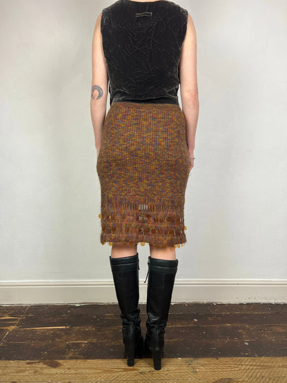 Christian Lacroix Bazar knit sequin skirt