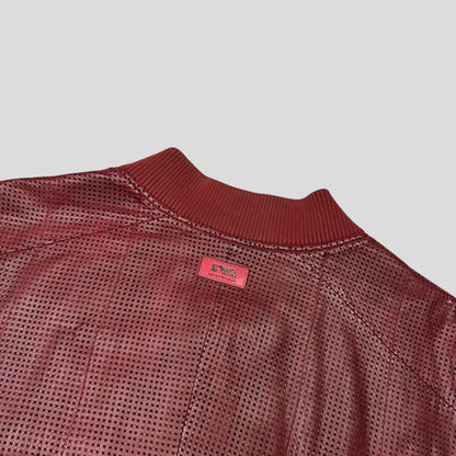 Emporio Armani 2009 Perforated Mesh Lambskin Leather Bomber - IT54 (L)