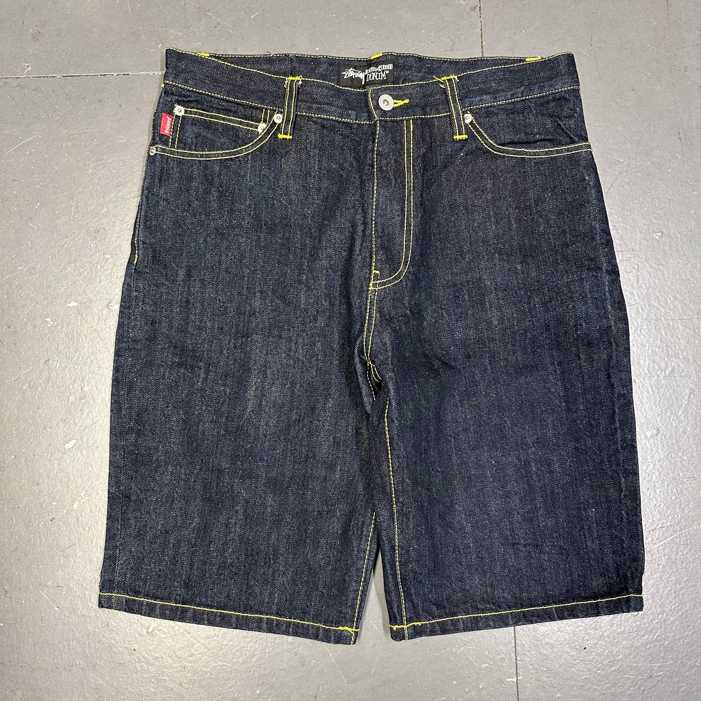 Stüssy Jorts With Yellow Print ( W32 ) - 1036 Emporium
