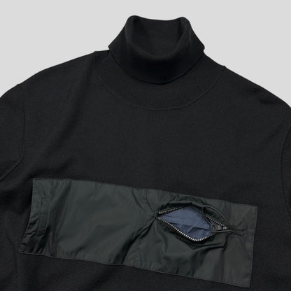 Prada Sport AW00 Nylon Pocket Panelled Technical Turtleneck - IT50 (M)