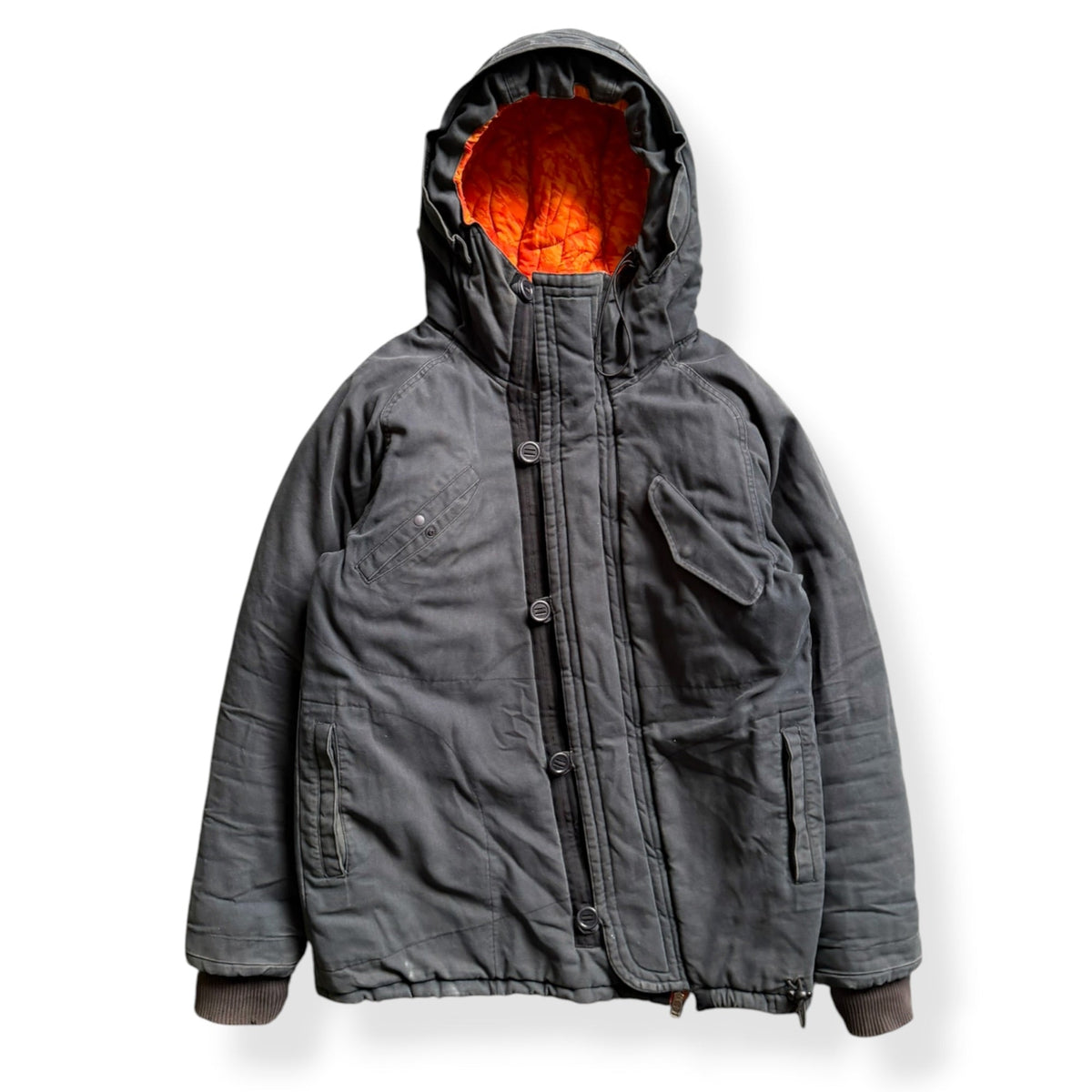 2000's Maharishi Asymmetric Zip Padded Parka (L) | Large, Camo