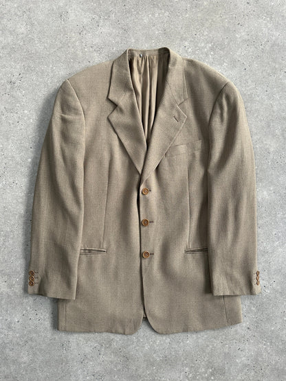 Giorgio Armani Le Collezioni 1990s Wool Woven Blazer - 40R/L