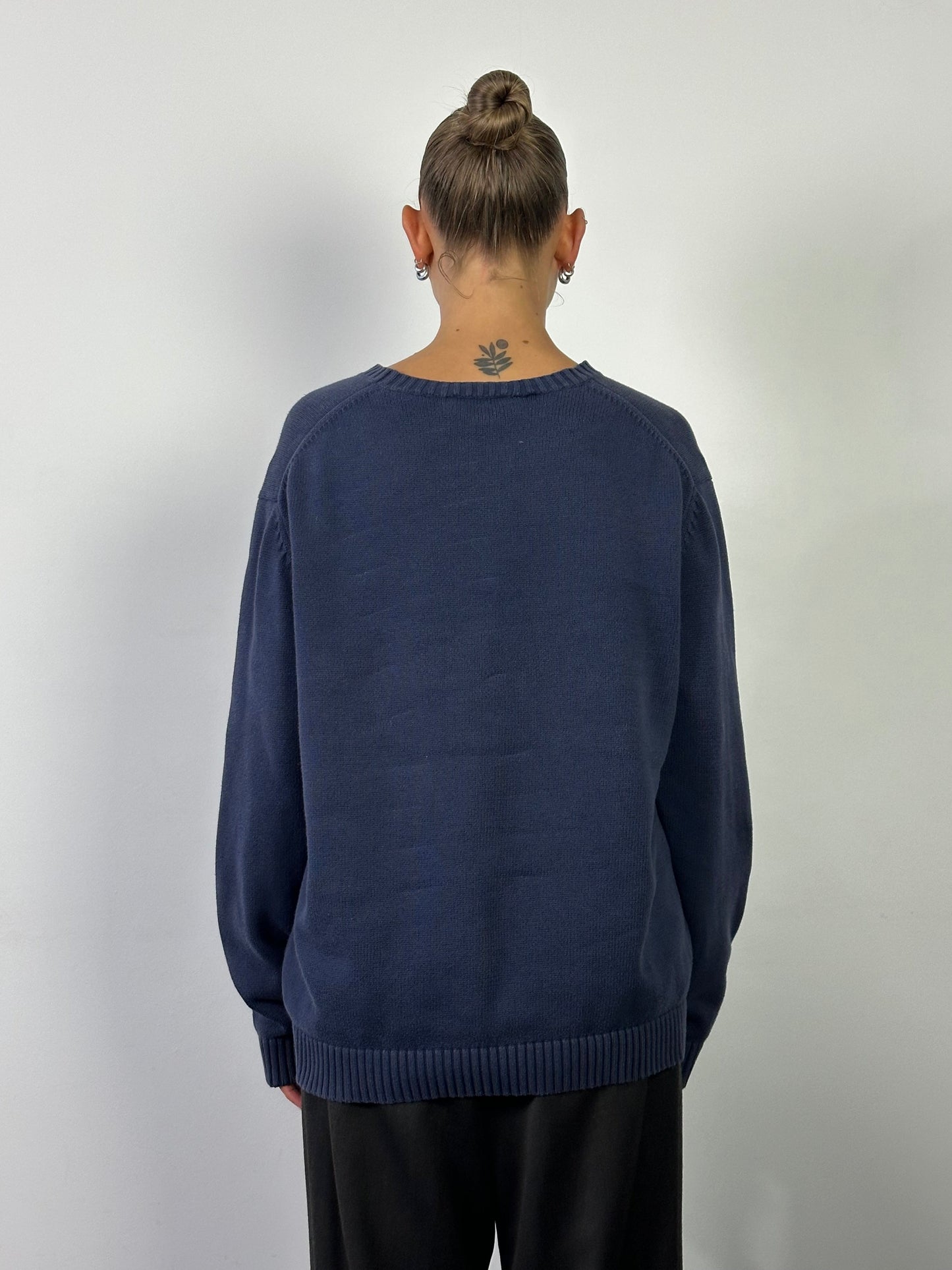 Yves Saint Laurent Pour Homme Pure Cotton Knitted Logo Jumper - L/XL