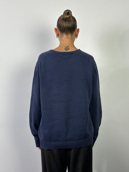 Yves Saint Laurent Pour Homme Pure Cotton Knitted Logo Jumper - L/XL