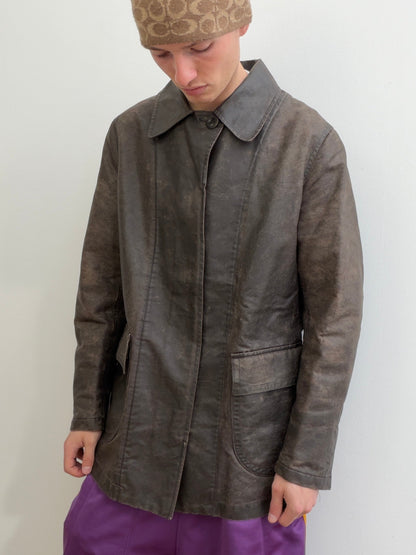 C.P. Company 00s Waxy Coated-Cotton Overcoat | Large, Brown