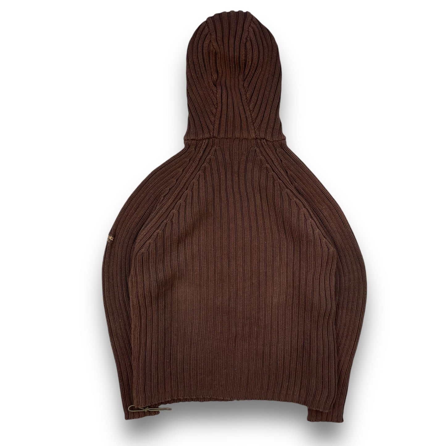 2000's Schott NYC Dual Zip Knitted Balaclava Hoodie (M) | Default Title, Brown