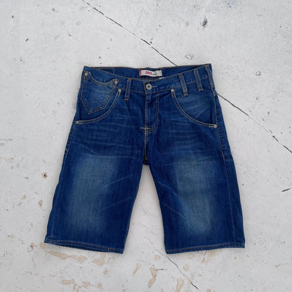 vintage 503 levis buckleback shorts | Blue, Blue